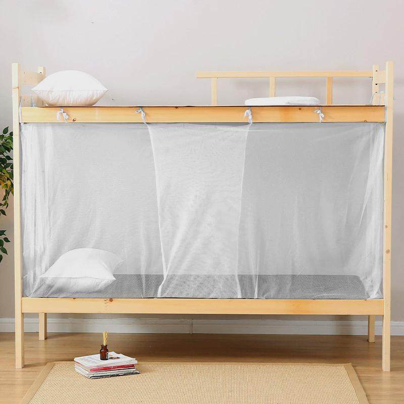 学生宿舍蚊帐寝室上铺下铺0.9m单人床白色蓝色加密防蚊免安装新品,床上用品,蚊帐,淘宝优惠券,粉丝福利购,淘宝优惠卷