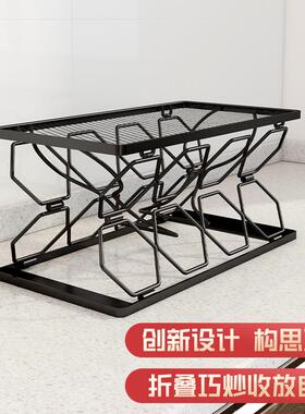 简约现代轻奢红酒架 家用免安装红酒置物架 柜子桌面酒瓶置物架