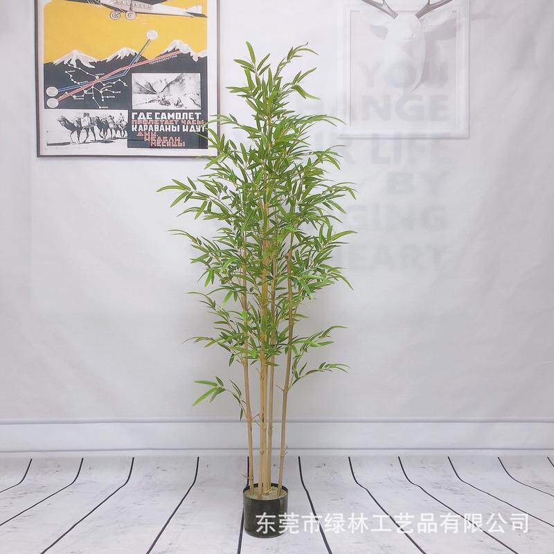 仿真竹子装饰屏风隔断落地盆栽装饰田园人造富贵竹绿植盆栽可批发