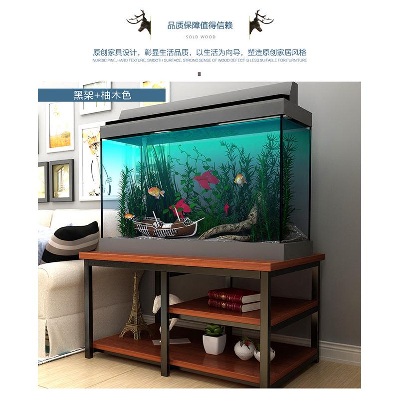 客厅鱼缸木实木鱼缸底柜钢架子铁艺置物架鱼缸桌子底座底架鱼缸架
