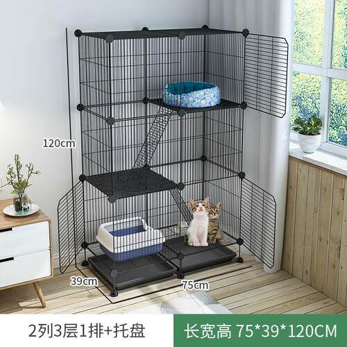 猫笼子带厕所室内超大自由空间别墅空笼猫舍家用三层小型猫咪猫窝