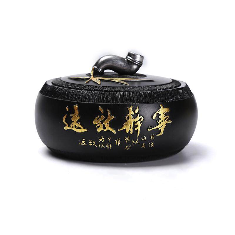 创意复古烟灰缸 中式古典大号装饰摆件树脂家用烟灰缸带盖多功能,节庆用品/礼品,时尚烟灰缸,淘宝优惠券,粉丝福利购,淘宝优惠卷