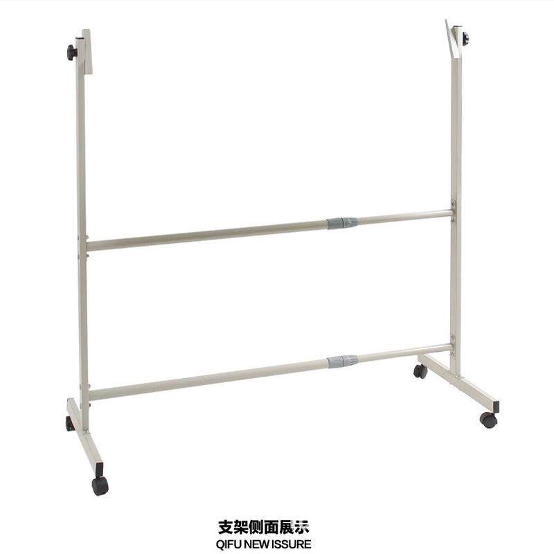 厂家直销加厚通用型白板架带轮子可调可翻转移动黑板支架白板架子