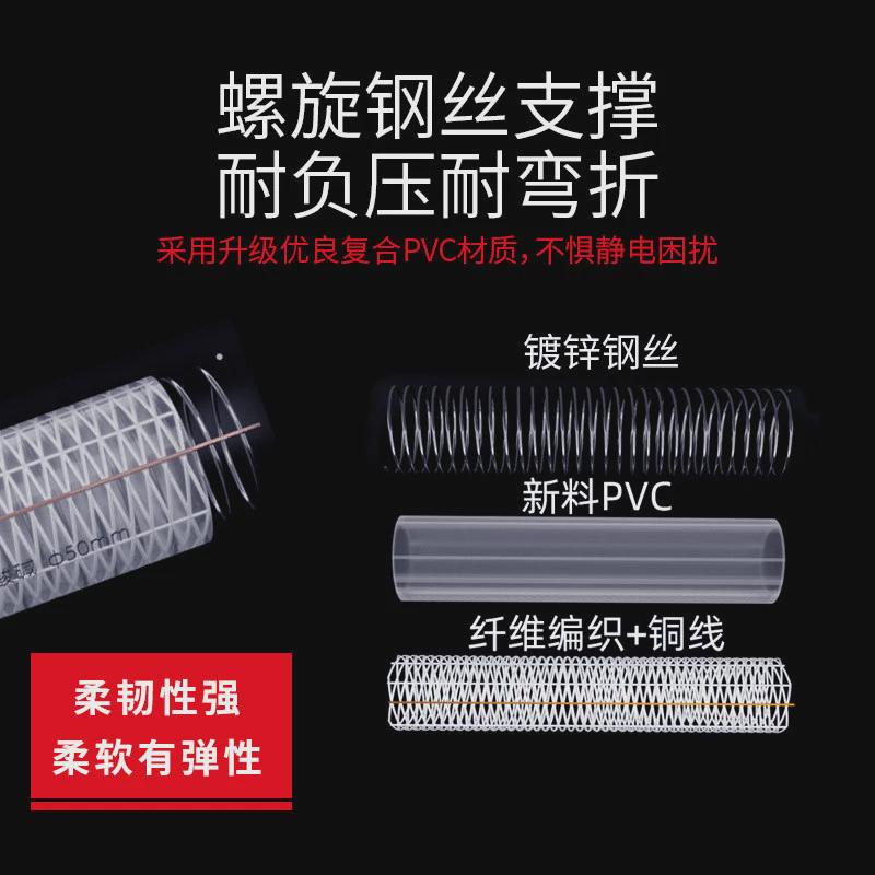 零下耐低温40度硅胶钢丝复合软管卸油耐寒防冻耐油pvc钢丝软管