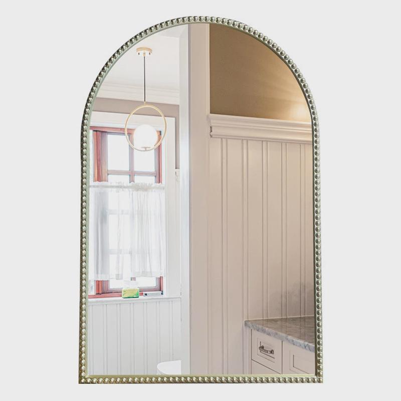 法式梳妆台复古拱形浴室镜卫生间镜子led智能背灯挂镜化妆镜美式