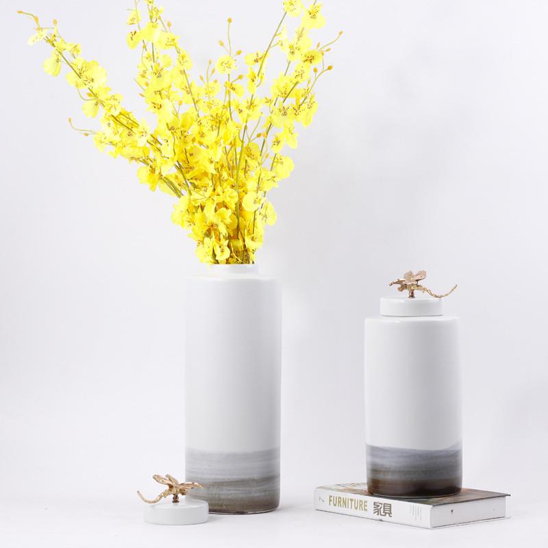 热销现代中式摆件样板间装饰品花瓶陶瓷罐酒柜客厅茶几摆设博古架