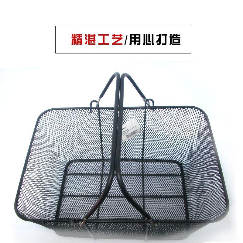 出口欧美超市篮金属购物篮便利店塑料菜篮子手提收纳镂空商用中号