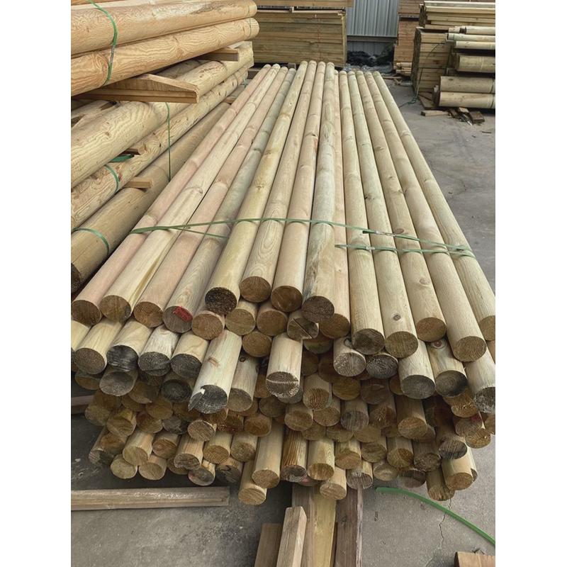 户外防腐木圆木柱樟子松实木圆柱圆木棒原木木方立柱加工古建横梁