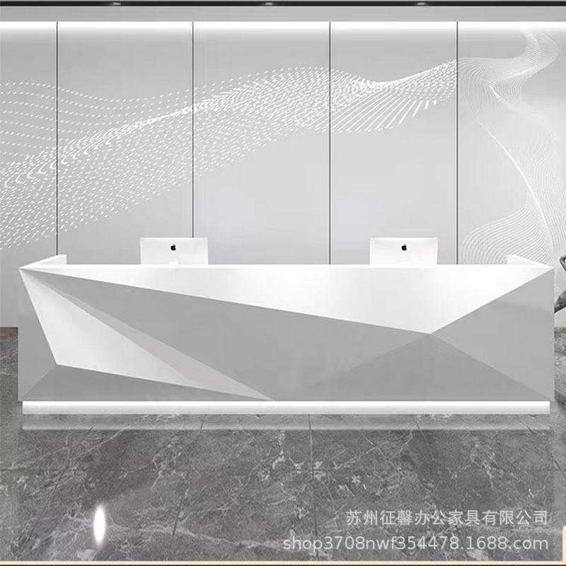 厂家创意家具异形烤漆前台公司吧台接待台酒店收银台大厅迎宾台