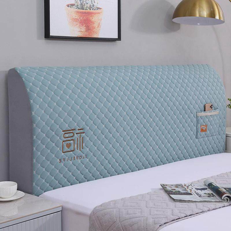 J6DA床头套罩2023新款全包防尘床头盖布罩软包实木夹棉床靠背