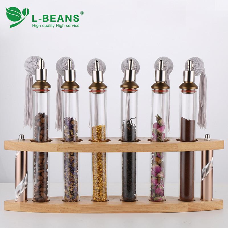 茶叶咖啡豆闻香瓶展示架喷头式花粉瓶陈列架储存罐花粉玻璃罐