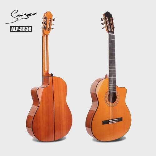 弗拉门戈缺角面单热卖古典吉他39寸古典全单guiter