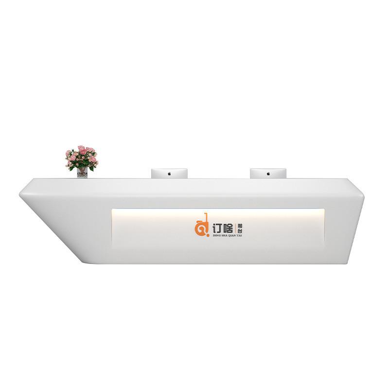 创意异形时尚前台大型烤漆吧台酒店收银台服务台不规则大堂接待台