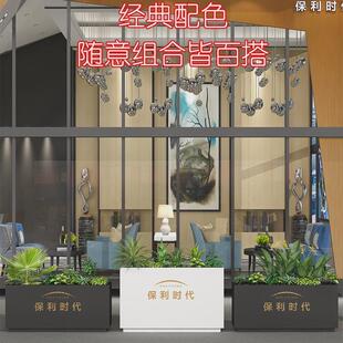 户外不锈钢花箱组合广场隔断摆外金属景观花池花坛商业街花槽树池