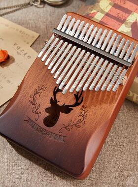 cega拇指琴卡林巴琴17音初学者kalimba手指钢琴卡灵巴便携乐器