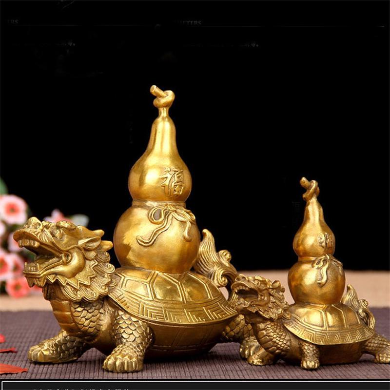 黄铜龙龟文昌塔摆件9九层龙龟托塔龙龟背塔工艺品龙龟葫芦黄铜