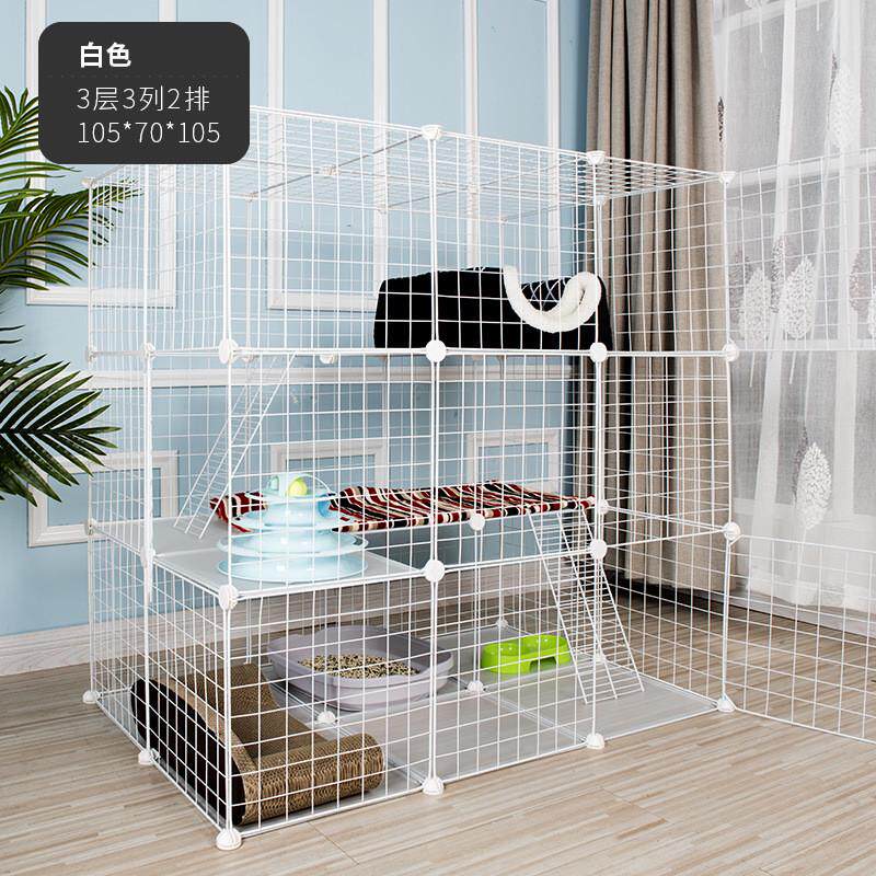 猫笼子家用猫别墅大型猫猫窝双层舍猫栅栏防跳猫围栏室内宠物围栏