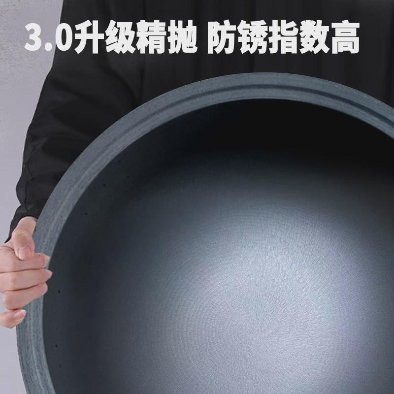 48N升级不锈农村大铁锅老式传统柴火灶锅农家灶台家用加厚生铸