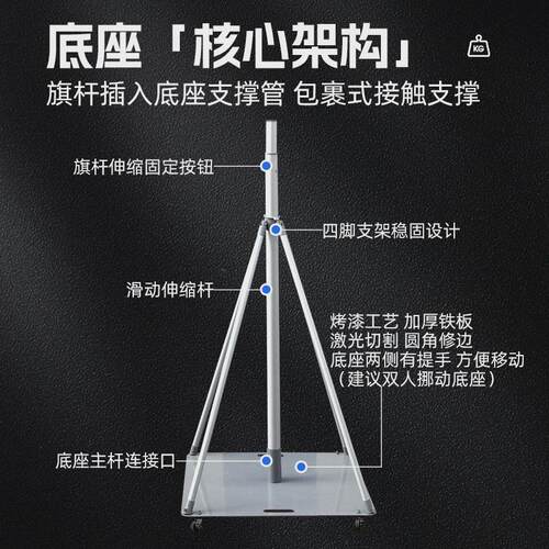 定制铁板道旗可伸缩旗杆户外防风宣传地产展会加油站宣传彩旗