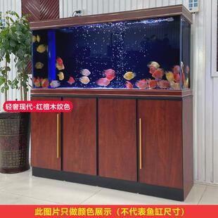 鱼缸客厅轻奢中大型2024新款家用玻璃滤超白下过免换水水族箱屏风