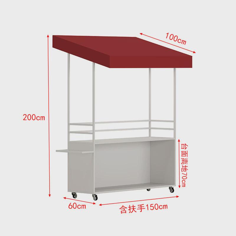 户外花车摆摊小推车夜市地摊餐车集市铁艺手推车商场活动促销移动
