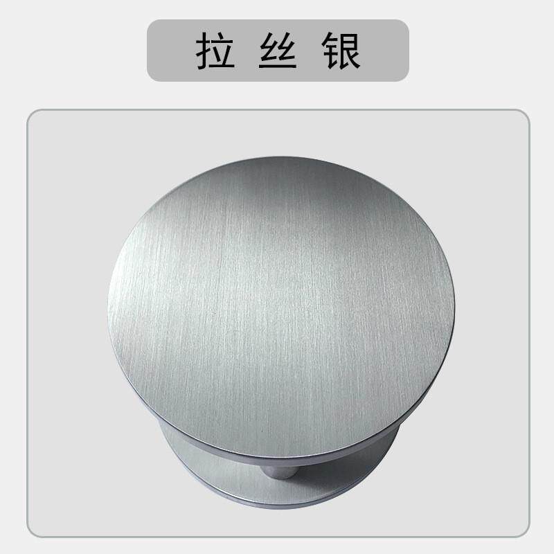现代简约轻奢玻璃门大圆形拉手金属黑色新中式双开门大门把手金色
