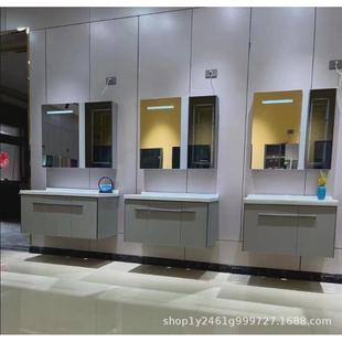 实木浴室柜组合吊柜卫生间洗手洗脸台盆挂墙式洗漱台现代简约