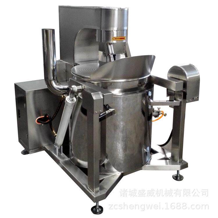 全自动商用爆米花机电磁爆米花机行星炒锅爆米花流水线厂家盛威