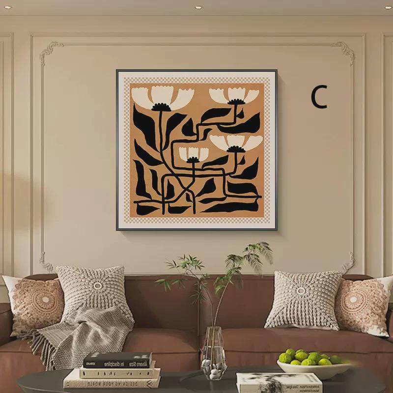 中古风花卉艺术小众餐厅装饰画客厅沙发背景墙壁画高级感饭厅挂画,家居饰品,现代装饰画,淘宝优惠券,粉丝福利购,淘宝优惠卷