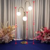 od59婚庆婚礼道具圆球路引灯冰条铁艺金色舞台布置水晶时光布置装