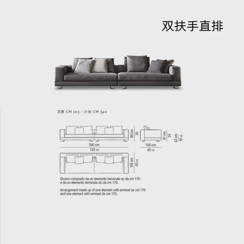佛山家具意式家用沙发客厅怀特棉麻布艺沙发组合赛莉莎源头工厂