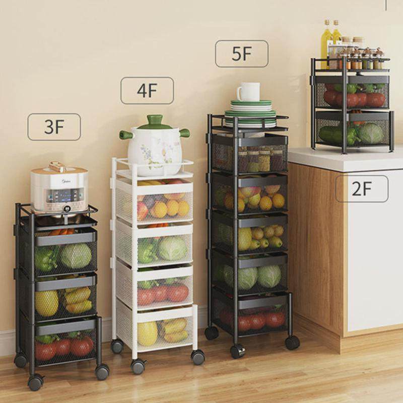 落地置物架家用厨房转角收纳架旋转储物多层多种功能菜篮子蔬菜架,收纳整理,整理架/置物架/收纳架,淘宝优惠券,粉丝福利购,淘宝优惠卷