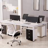 办公家具员工办公桌职员办公桌l型6 4人位屏风工作位卡位简约现代