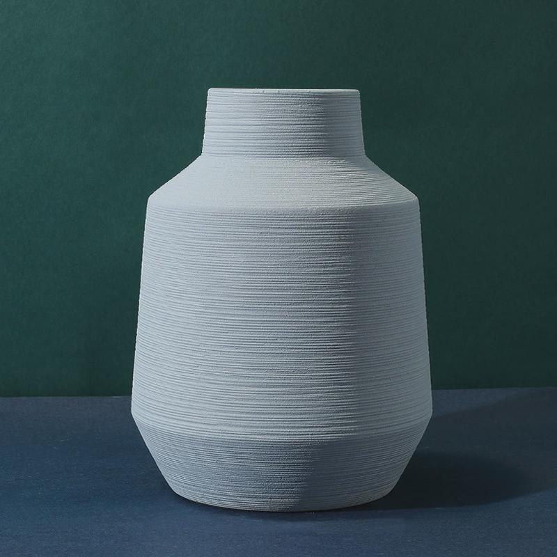 软装艺术错色组合粗陶瓷花瓶复古彩色花瓶家居装饰品陶瓷花艺摆设