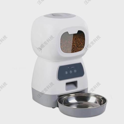 宠物自动喂食器定点智能自动双出食喂食器不锈钢喂食器猫咪喂食器
