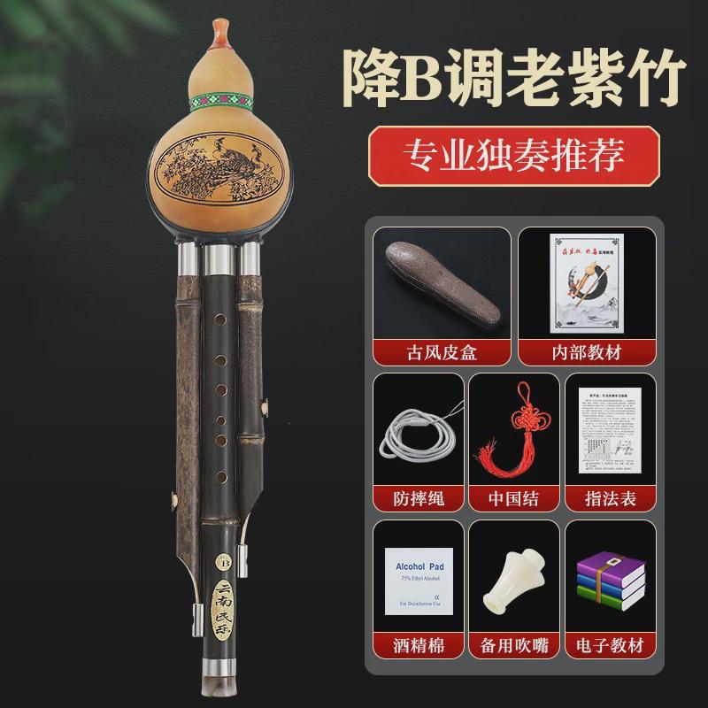 紫竹葫芦丝c调小学生用专业演奏型儿童降b调初学者防摔胡芦丝乐器