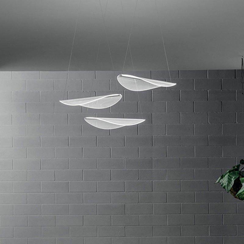 北欧极简叶片吊灯设计师款样板房客厅展厅亚克力工程餐厅创意吊灯