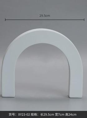 博西家居北欧创意几何轻奢树脂摆件ins风样板房软装家居装饰品