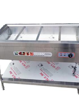 不锈钢保温台快餐饭售台带玻璃罩电热保温柜台式保温台dingzhi