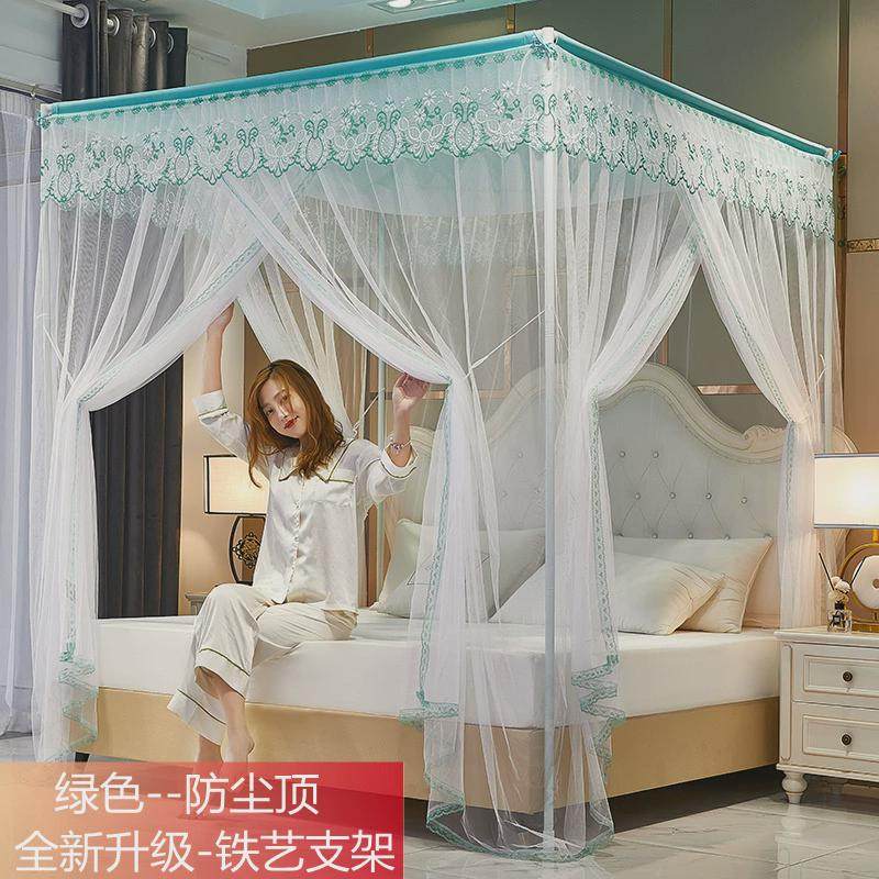 i9at2023新款落地宫廷蚊帐家用加厚1.8m床方便拆洗加密纹账公主风