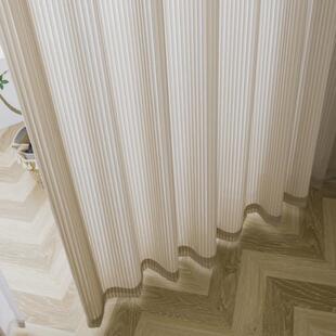 厨房卫生间小 免打孔安装 9wor百叶透光不透人法式 纱帘纱窗帘粘贴式