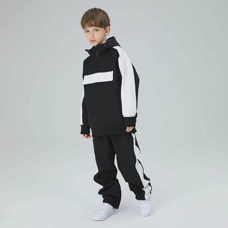 亲子怡派新款儿童滑雪服套装分体男童防水女童户外雪中大童雪服