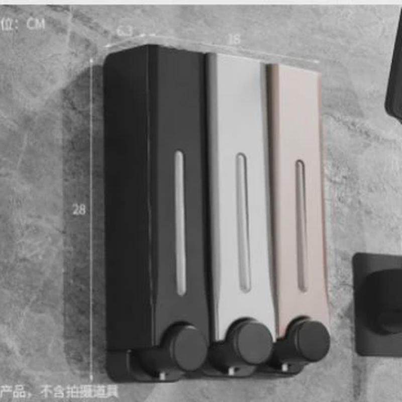 免打孔三头皂液器电商ebay皂液器手动壁挂式