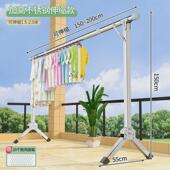 晾衣架落地立式 家用晾衣杆不锈钢阳台折叠伸缩晒衣架置地挂衣架子