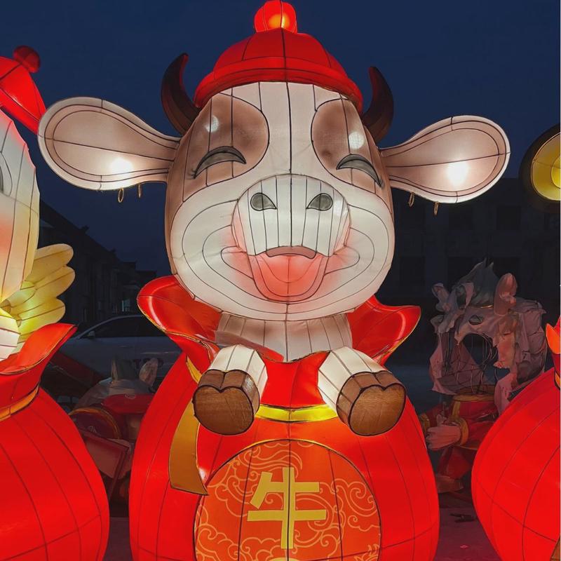 2025春节十二生肖花灯卡通厂家造型花灯元宵灯会美陈自贡动物设计