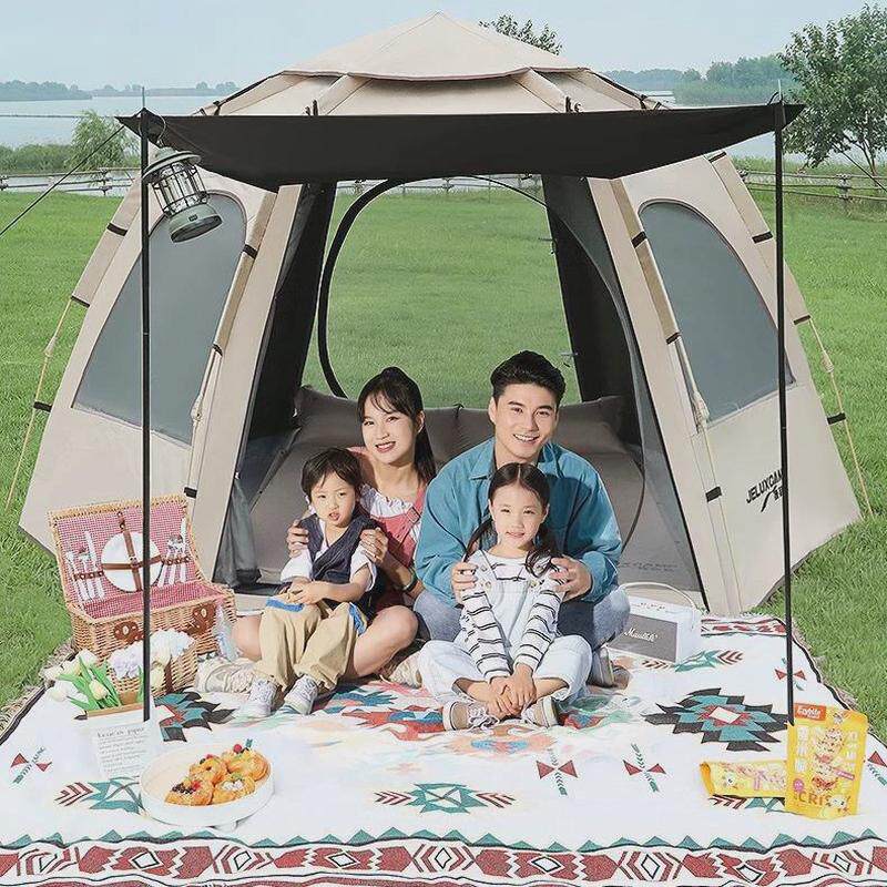 帐篷户外野营过夜折叠便携式加厚防雨保暖秋冬露营装备全套全自动