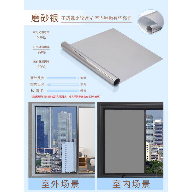 of9d阳光房阳台玻璃遮光防晒隔热膜太阳光遮阳窗纸房顶防家用窗户