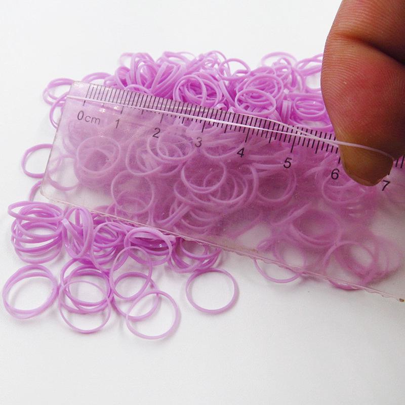 热销橡皮筋厂家直销橡筋胶圈tpe一次性彩色发圈mb-2014紫色橡皮筋
