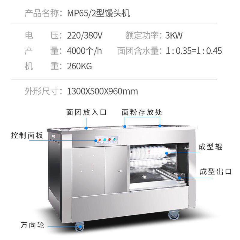 面众全自动仿手工馒头机商用不锈钢小型老旭馒头成型机包子店作坊