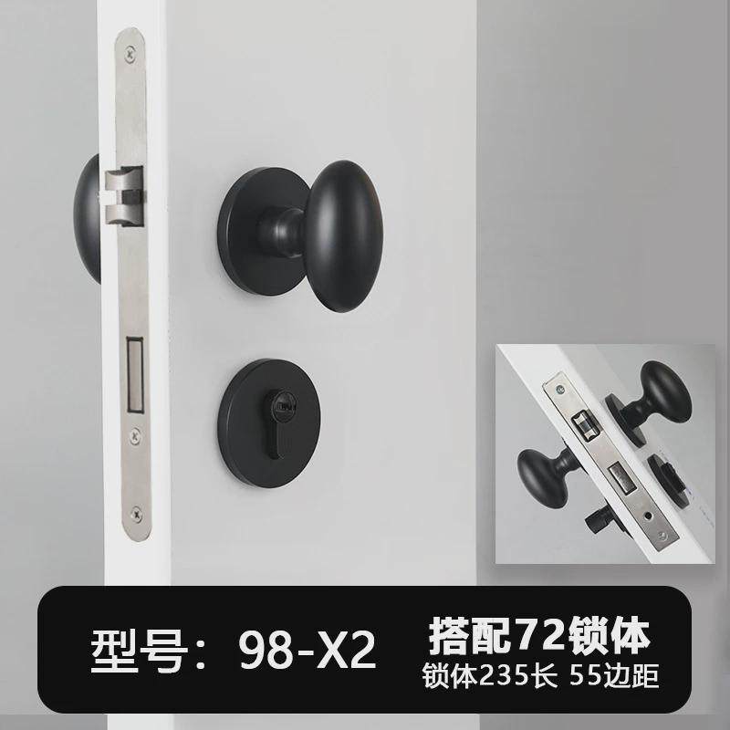 圆形金色球形门锁黑色卧室门把手美式轻奢鸭蛋形内房门北欧5872,基础建材,机械门锁,淘宝优惠券,粉丝福利购,淘宝优惠卷
